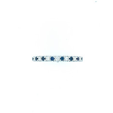 Alternating Sapphire and Diamond Band