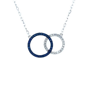 Sapphire Double Circle Pendant