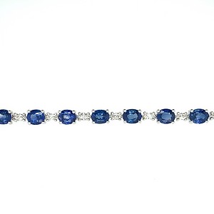 Oval Sapphire Tennis Bracelet