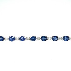 Oval Sapphire Tennis Bracelet