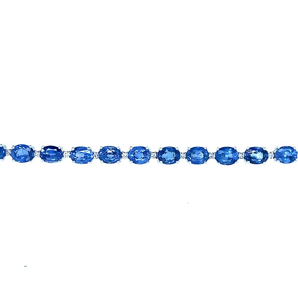 Oval Sapphire Tennis Bracelet