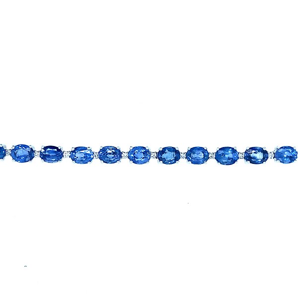 Oval Sapphire Tennis Bracelet