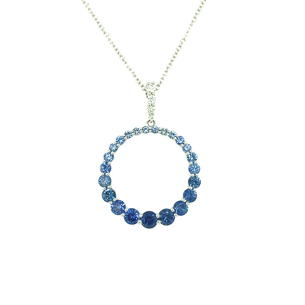Sapphire sales circle necklace