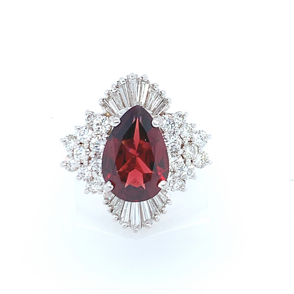 Vintage Garnet and Diamond Ring