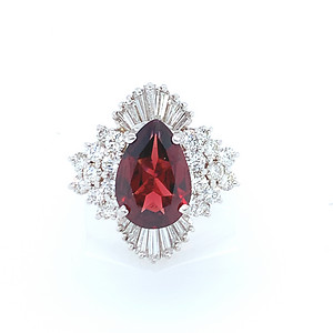 Vintage Garnet and Diamond Ring