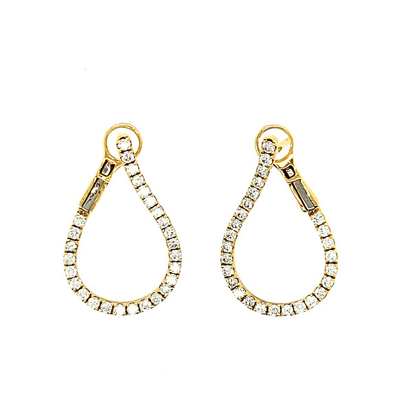 Diamond Sideways Hoops