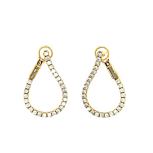 Diamond Sideways Hoops