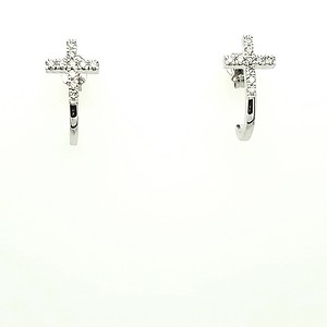 Diamond Cross Earrings