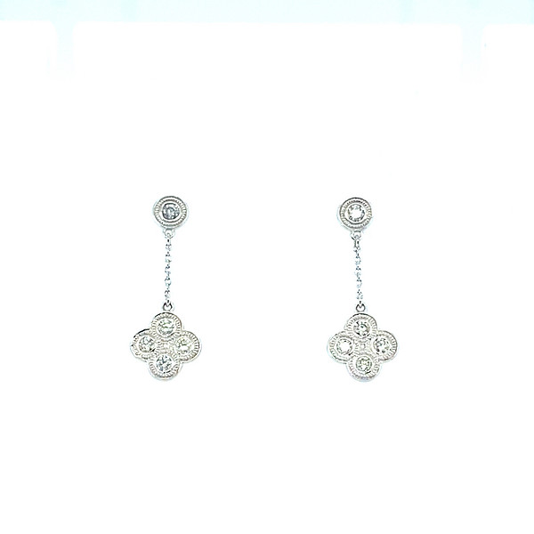 Diamond Clover Earrings