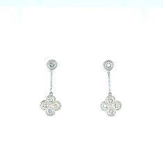 Diamond Clover Earrings