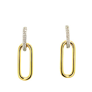 Diamond Paperclip Earrings