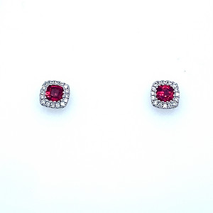 Ruby and Diamond Earrings