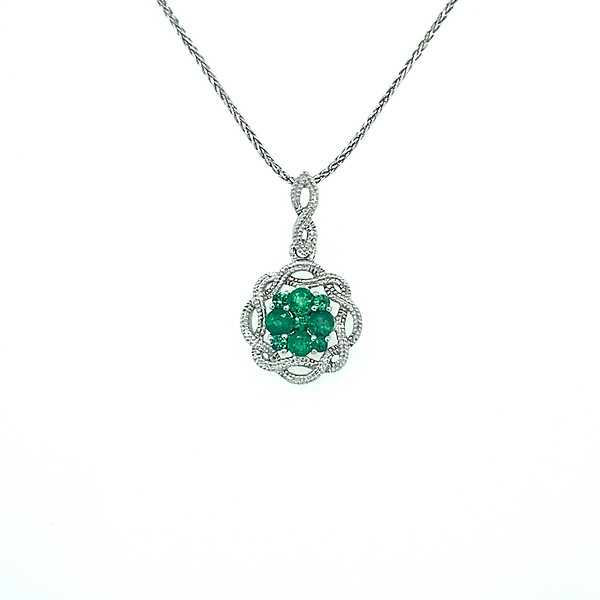 Emerald Cluster Pendant