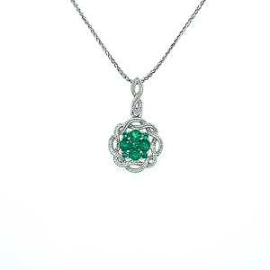 Emerald Cluster Pendant