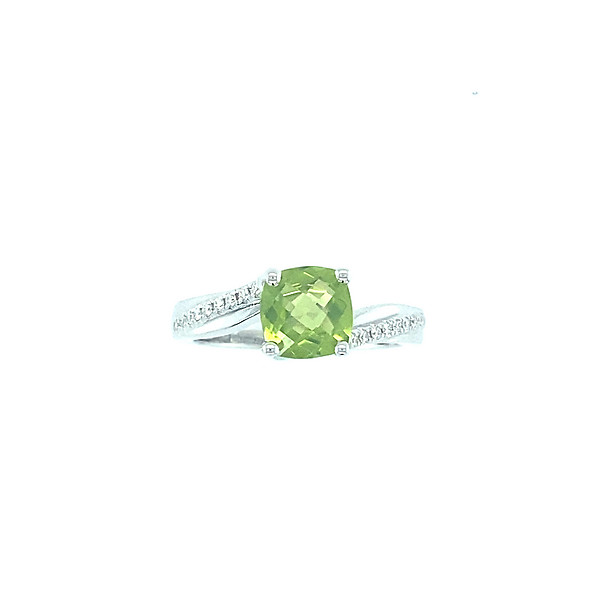 Peridot and Diamond Ring