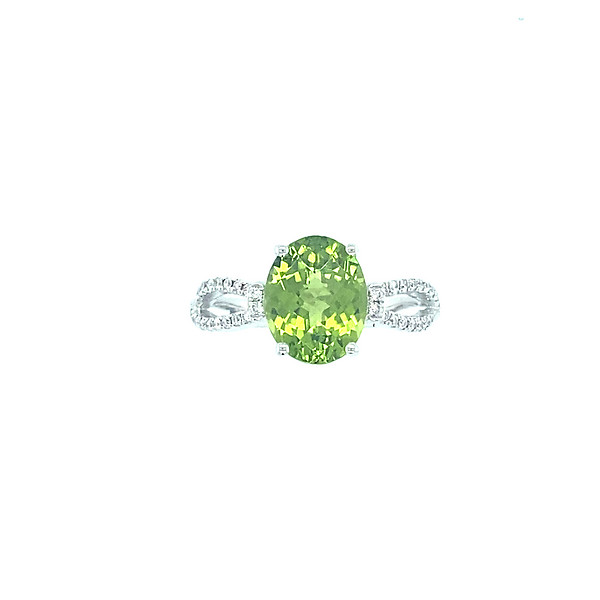 Peridot and Diamond Ring