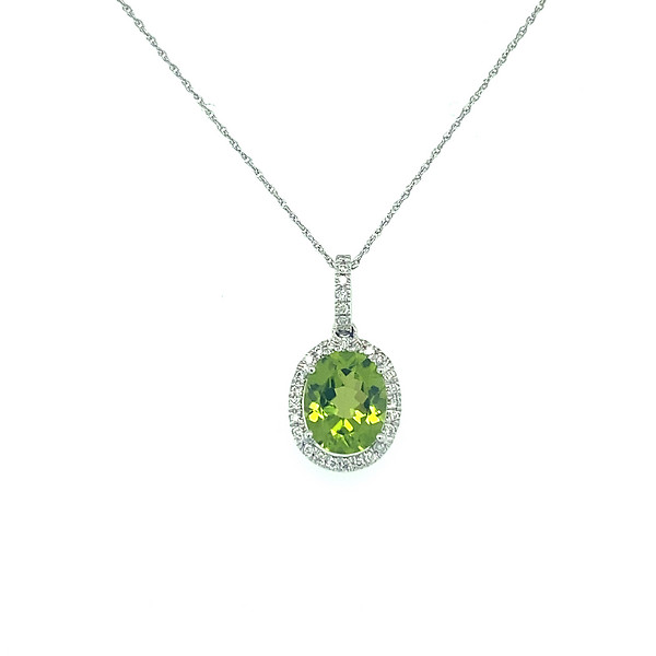 Peridot and Diamond Pendant