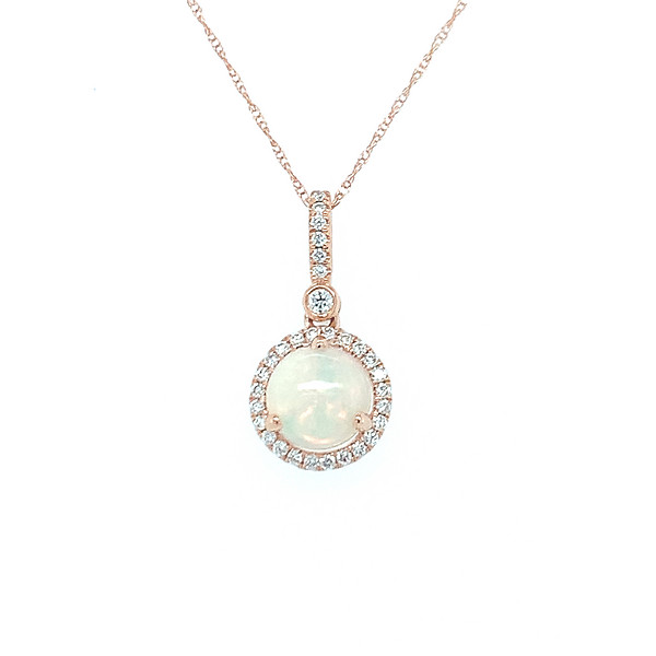 Opal and Diamond Pendant