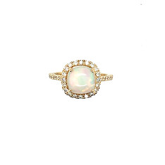 Opal and Diamond Ring