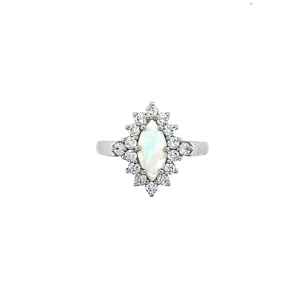 Opal and Diamond Ring