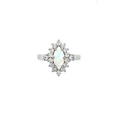 Opal and Diamond Ring