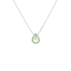 Opal and Diamond Necklace