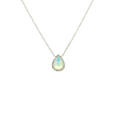 Opal and Diamond Necklace