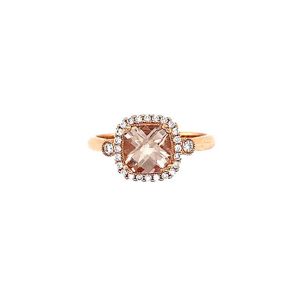 Morganite and Diamond Ring