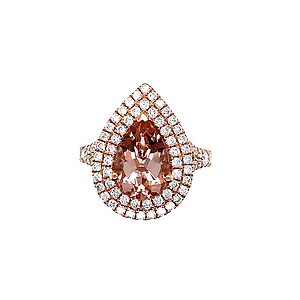 Morganite and Diamond Ring