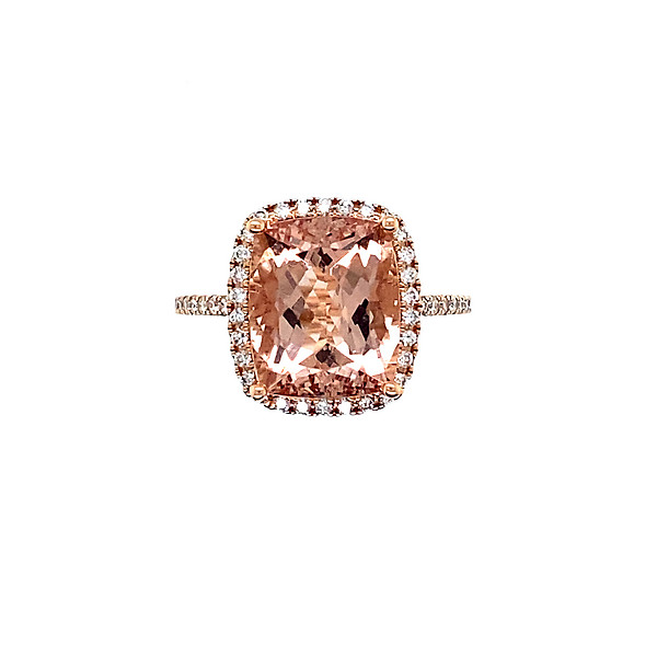 Morganite and Diamond Ring