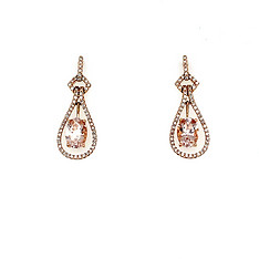 Morganite and Diamond Earrings