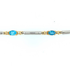 Two-Tone Blue Topaz Bracelet