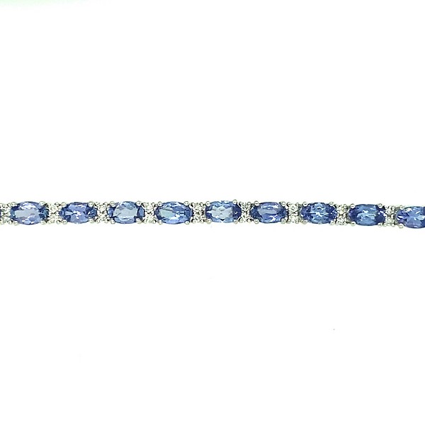 Tanzanite and Diamond Tennis Bracelet