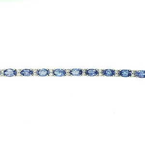 Tanzanite and Diamond Tennis Bracelet