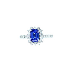 Emerald Tanzanite Ring