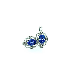 Accented Oval Tanzanite Earrings