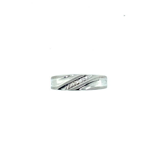 14k White Gold Band