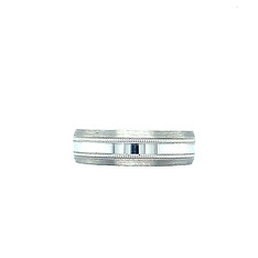 14k White Gold Band