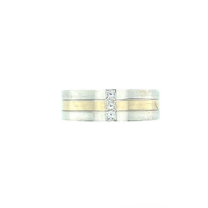 Gents 14k Two Tone Band