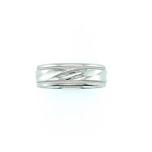 14k White Gold Band