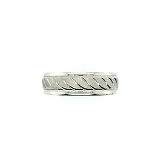 14k White Gold Band