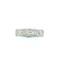 14k White Gold Band