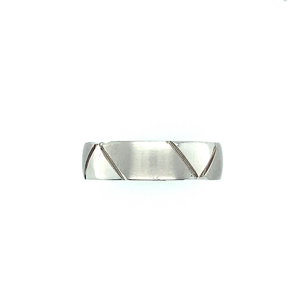 14k White Gold Band