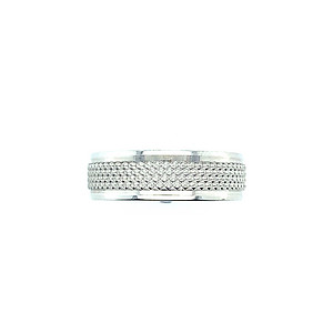 14k White Gold Band