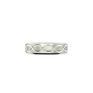 14k White Gold Band