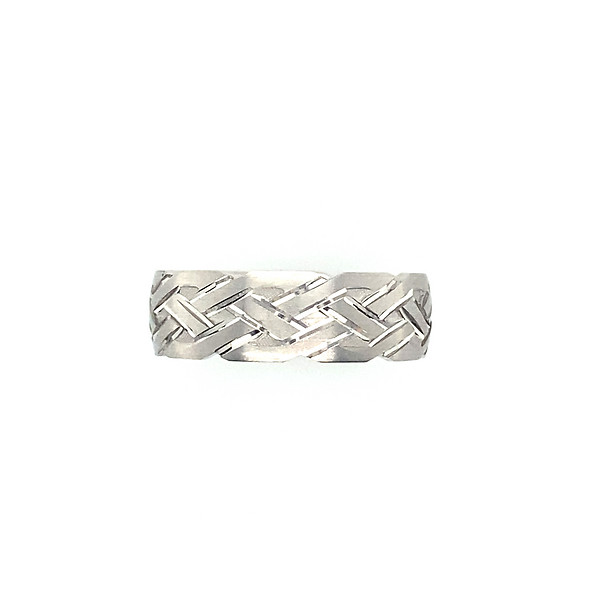 14k White Gold Band