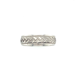 14k White Gold Band