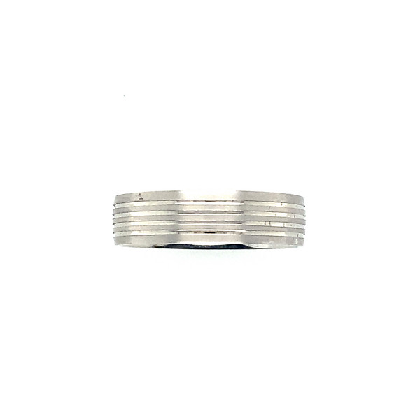 14k White Gold Band