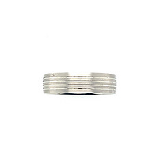 14k White Gold Band