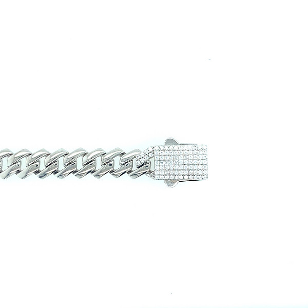 Monaco Bracelet with Pave CZ Lock